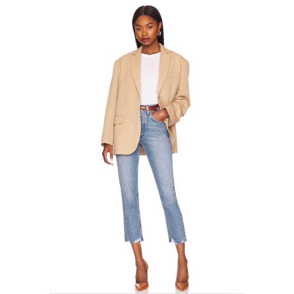 NEW AGOLDE Riley High Rise Straight Crop Jeans Haven